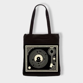 Bolsas Bolsa de tela «Tocadiscos» en color negro