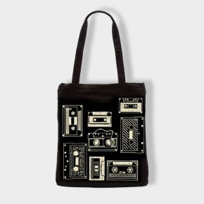 Bolsas Bolsa de tela “Cassettes” en color negro