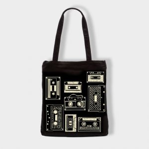 Bolsas Bolsa de tela «Cassettes» en color negro