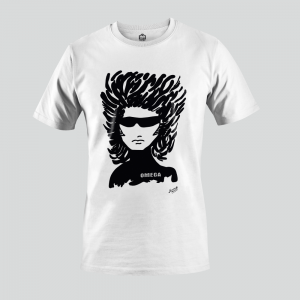 Camisetas Camiseta de Enrique Morente «Omega» para Hombre en Blanco