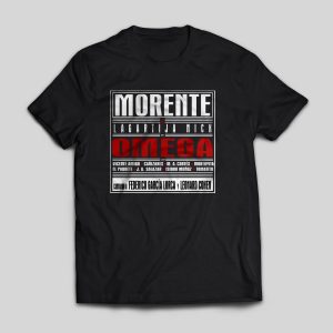 Camisetas Camiseta de Enrique Morente Portada Omega para Hombre en Negro