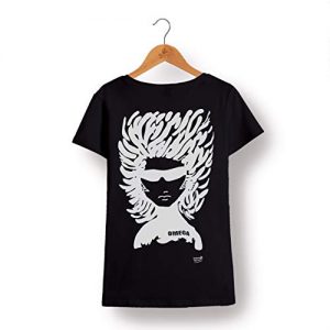 Camisetas Camiseta de Enrique Morente «Omega» para Mujer en Negro