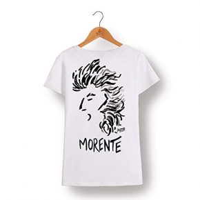 Camisetas Camiseta de Enrique Morente en Perfil  para Mujer en Blanco