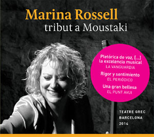 Musica Marina Rosell – Tribut a Moustaki. Teatre Grec Barcelona 2014